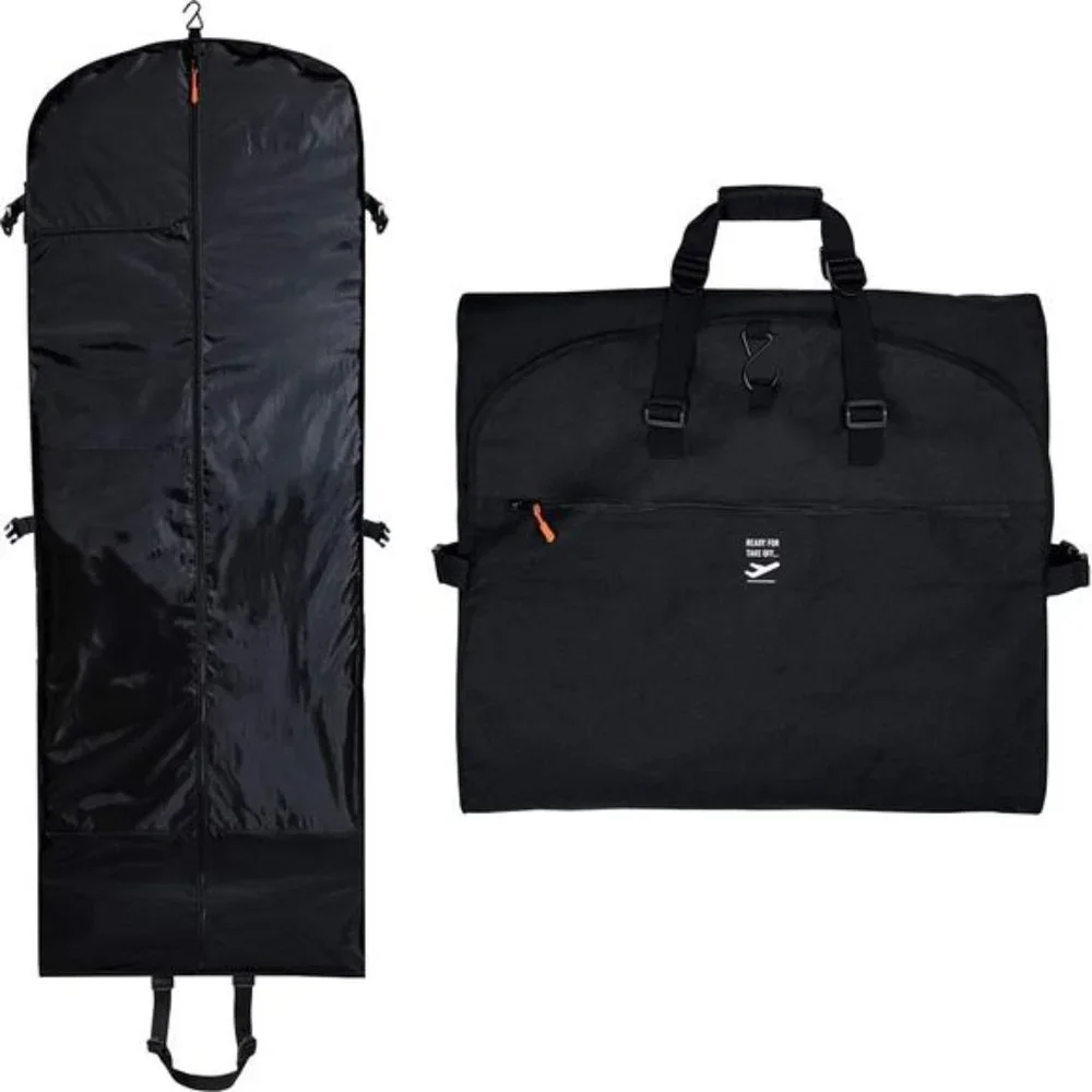 Trifold 66 nch Women Travel Garment Bag With 7pockets | Extra Long Wedding Dress